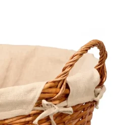 Kipit Rieten opberg mand - gevlochten riet - bruin - 51 x 45 x 28 cm