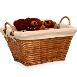 Kipit Rieten opberg mand - gevlochten riet - bruin - 52 x 35 x 30 cm