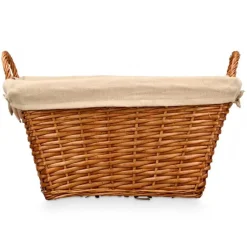 Kipit Rieten opberg mand - gevlochten riet - bruin - 52 x 35 x 30 cm