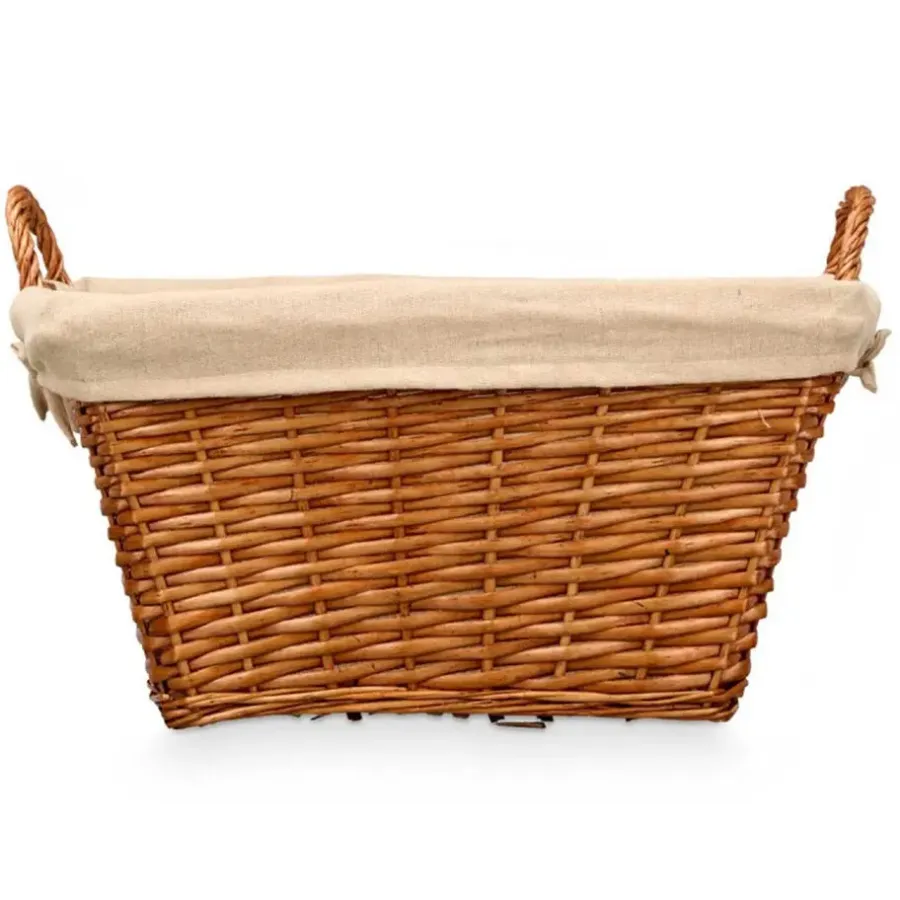 Kipit Rieten opberg mand - gevlochten riet - bruin - 52 x 35 x 30 cm