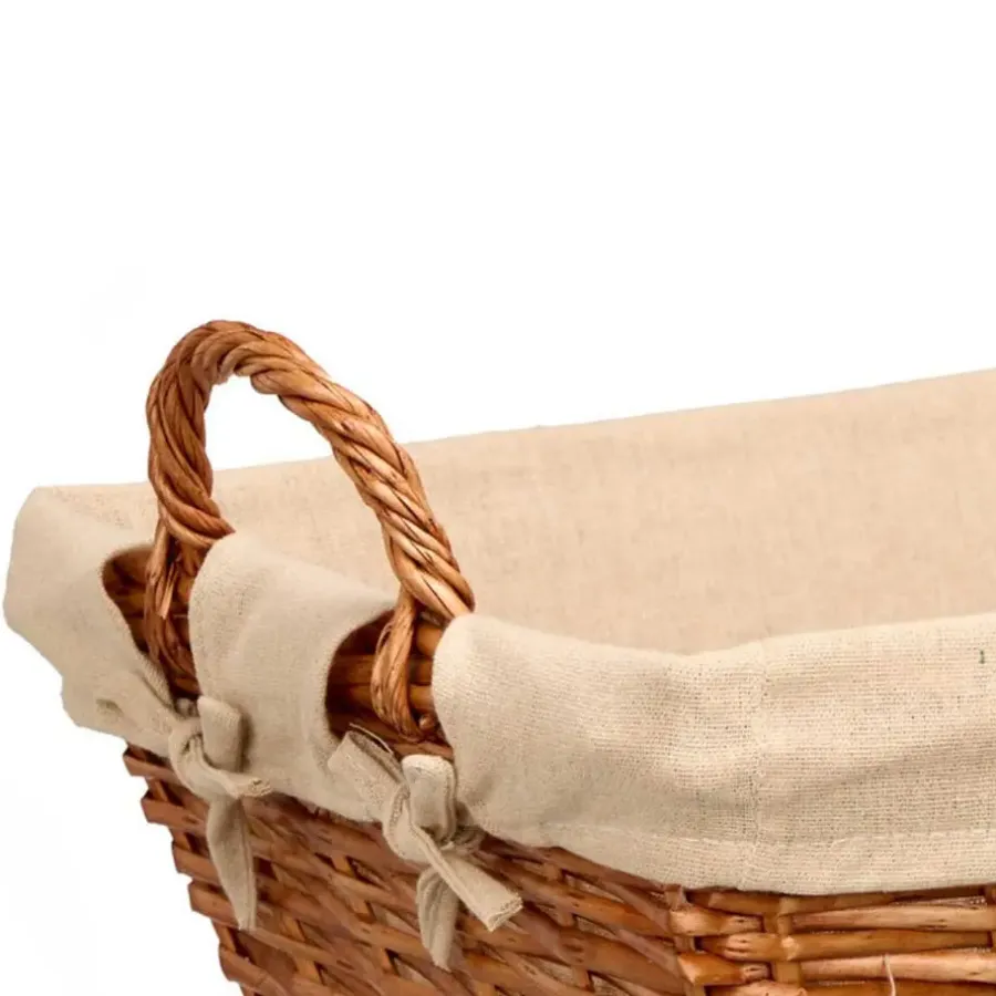 Kipit Rieten opberg mand - gevlochten riet - bruin - 52 x 35 x 30 cm