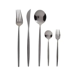 Besteksets-Beliani RIGATONI - Bestekset - Zwart - Roestvrij staal