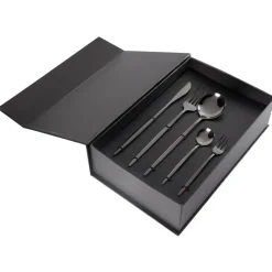 Besteksets-Beliani RIGATONI - Bestekset - Zwart - Roestvrij staal