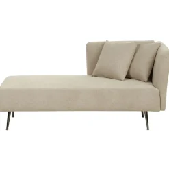 Loveseats-Beliani RIOM - Chaise longue - Beige - Rechtszijdig - Stof