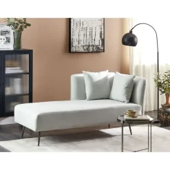 Loveseats-Beliani RIOM - Chaise longue - Mintgroen - Rechtszijdig - Stof