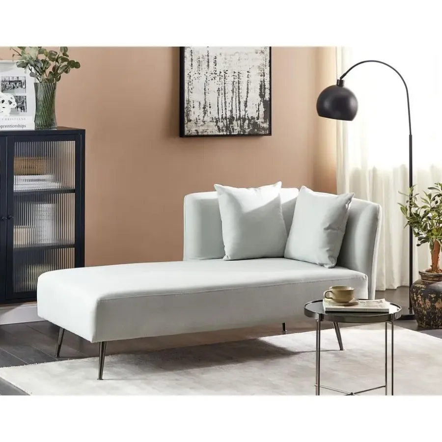 Loveseats-Beliani RIOM - Chaise longue - Mintgroen - Rechtszijdig - Stof