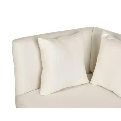 Beliani RIOM - Chaise longue - Wit - Rechtszijdig - Stof