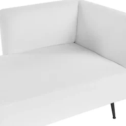 Beliani RIOM - Chaise longue - Wit - Rechtszijdig - Stof