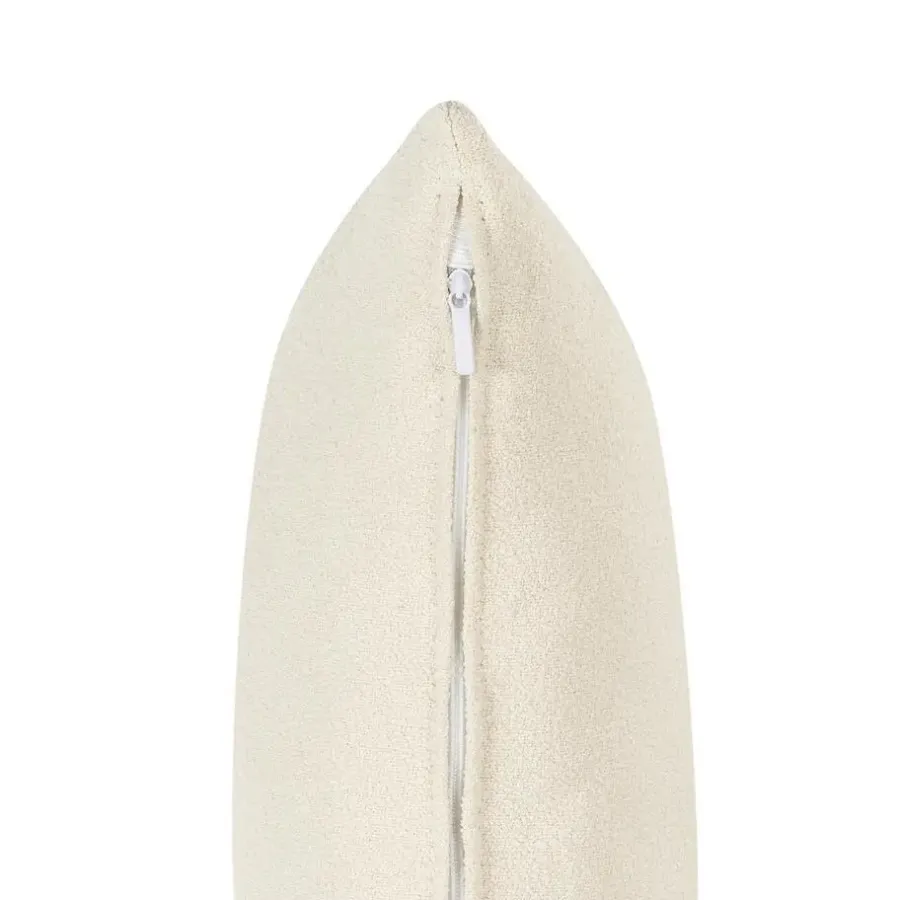 Beliani RIOM - Chaise longue - Wit - Linkszijdig - Bouclé
