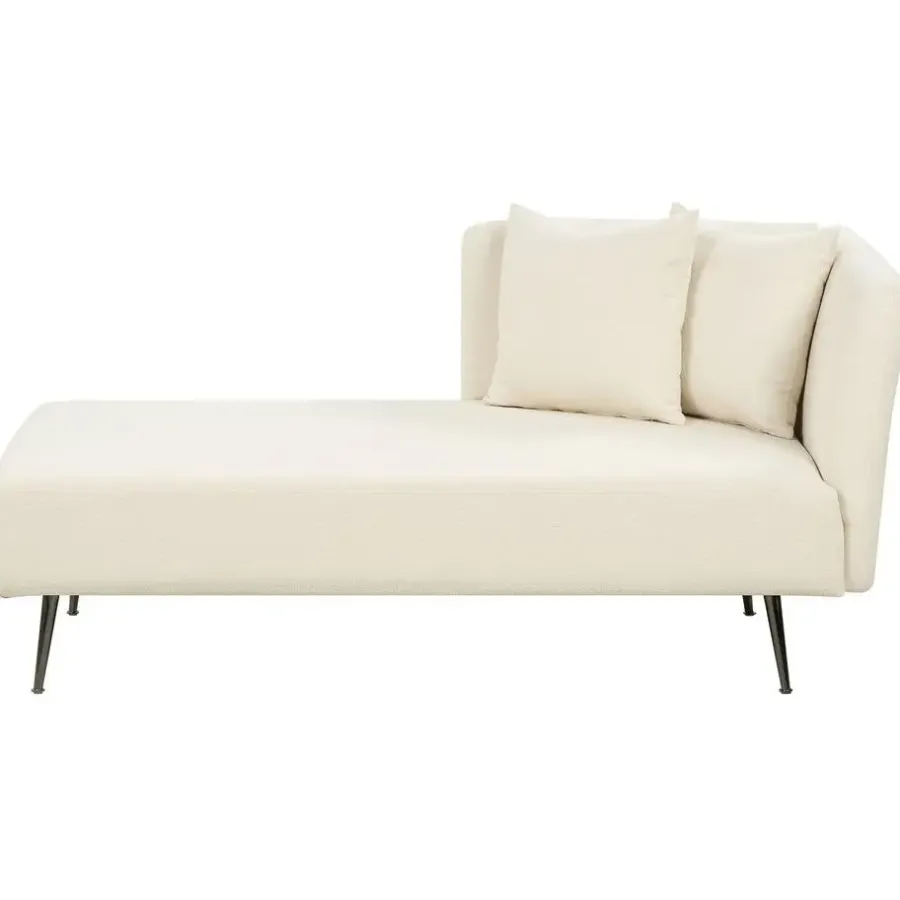 Loveseats-Beliani RIOM - Chaise longue - Wit - Rechterzijde - Bouclé