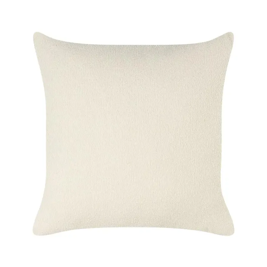 Loveseats-Beliani RIOM - Chaise longue - Wit - Rechterzijde - Bouclé