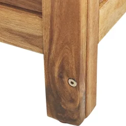 Beliani RIVIERA - Kussenbox - Lichte houtkleur - 130 cm - Acaciahout