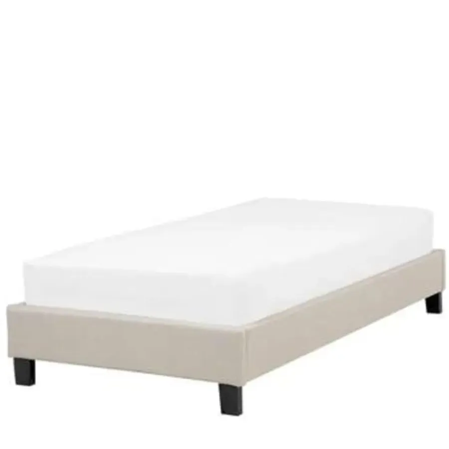 1-Persoons Bedden-Beliani ROANNE - Kinderbed - Beige - 90 x 200 cm - Polyester