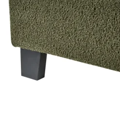 Beliani ROANNE - Tweepersoonsbed - Donkergroen - 140 x 200 cm - Bouclé