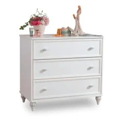 Leen Bakker Romance commode kinderladekast meisjes met spiegel