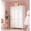 Kinderkledingkasten-Leen Bakker Romantic 3 deurs kledingkast meisjes kamer