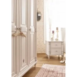 Kinderkledingkasten-Leen Bakker Romantic 3 deurs kledingkast meisjes kamer