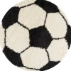 Vloerkleden|Vloerkleden Kinderkamer-Muratap Rond Fun Voetbal Vloerkleed Kinderkamer - Ø100 cm - Zwart Wit - Kids Speeltapijt