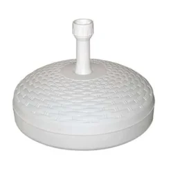 Merkloos Ronde parasolvoet - wit - rotan kunststof - D45 cm - vullen