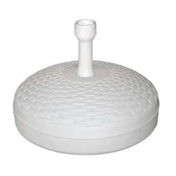 Merkloos Ronde parasolvoet - wit - rotan kunststof - D45 cm - vullen