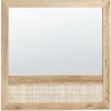 Spiegels-Leen Bakker ROSELL - Wandspiegel - Lichthout - 60 x 60 cm - Vezelplaat