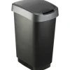 Rotho Afvalbak Twist 33 x 25 x 48 cm 25 l Polypropyleen Zilver