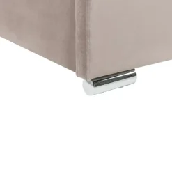 2-Persoons Bedden-Beliani ROUEN - Bed met opbergruimte - Beige - 180 x 200 cm - Fluweel
