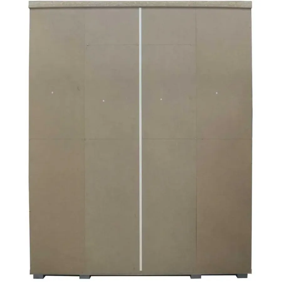 Kledingkasten|Kledingkasten-Rousseau Kledingkast Nikkie - 183x160x52cm - 4 deuren - wit