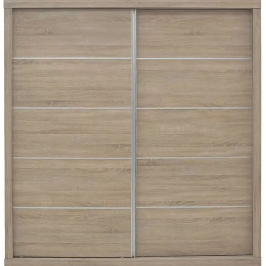 Schuifdeurkasten-Rousseau Schuifdeurkast Mike - 182,5 x 52,5 cm x 197,5 cm - Sonoma-afwerking