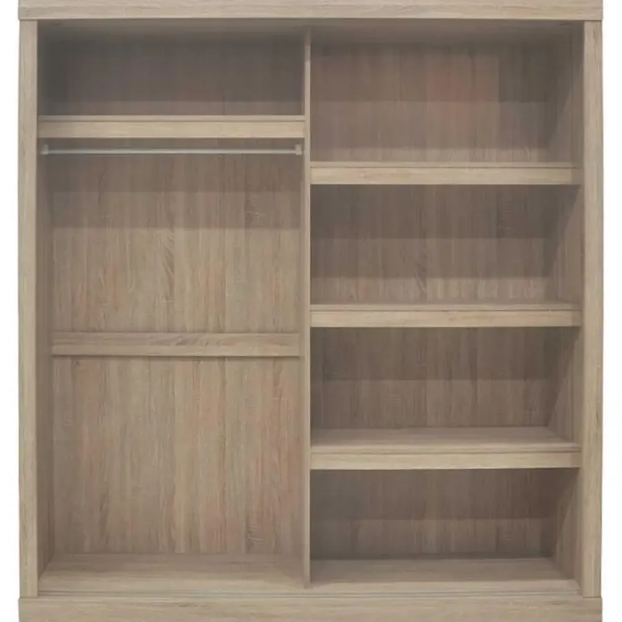 Schuifdeurkasten-Rousseau Schuifdeurkast Mike - 182,5 x 52,5 cm x 197,5 cm - Sonoma-afwerking