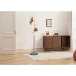 Kapstokken-Rousseau Staande kapstok Viola - Ø37 x 172 cm - Beukenhout / Metaal