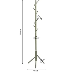 Kapstokken-Rousseau Staande kapstok Kassie - Ø48 x 174 cm - Groen / Metaal