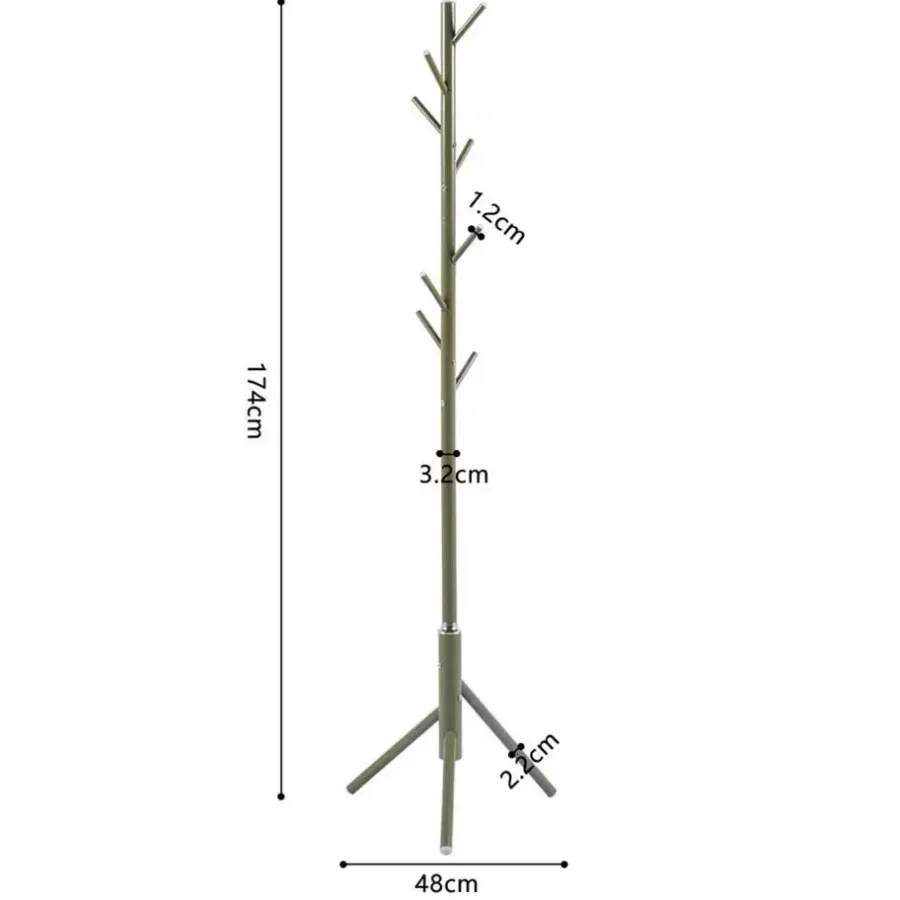 Kapstokken-Rousseau Staande kapstok Kassie - Ø48 x 174 cm - Groen / Metaal