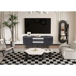 Tv Meubels-Rousseau tv-meubel Lagos - 160 x 45 x 58 cm - Donkerbruin