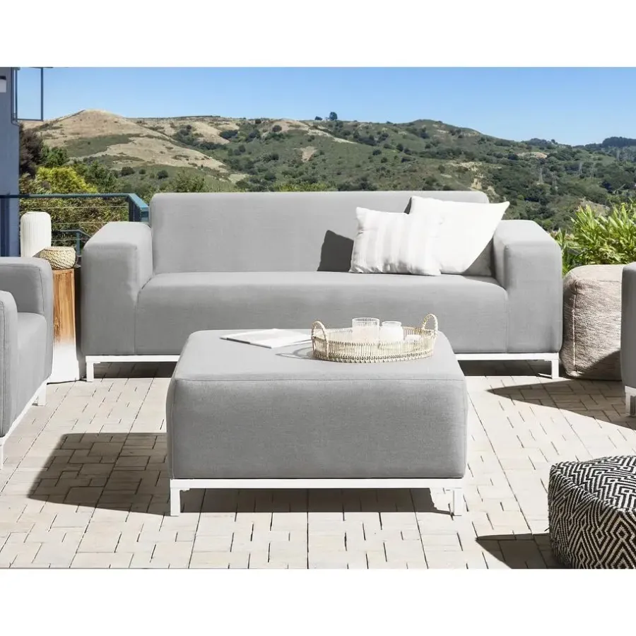 Beliani ROVIGO - Loungebank - Lichtgrijs - Polyester