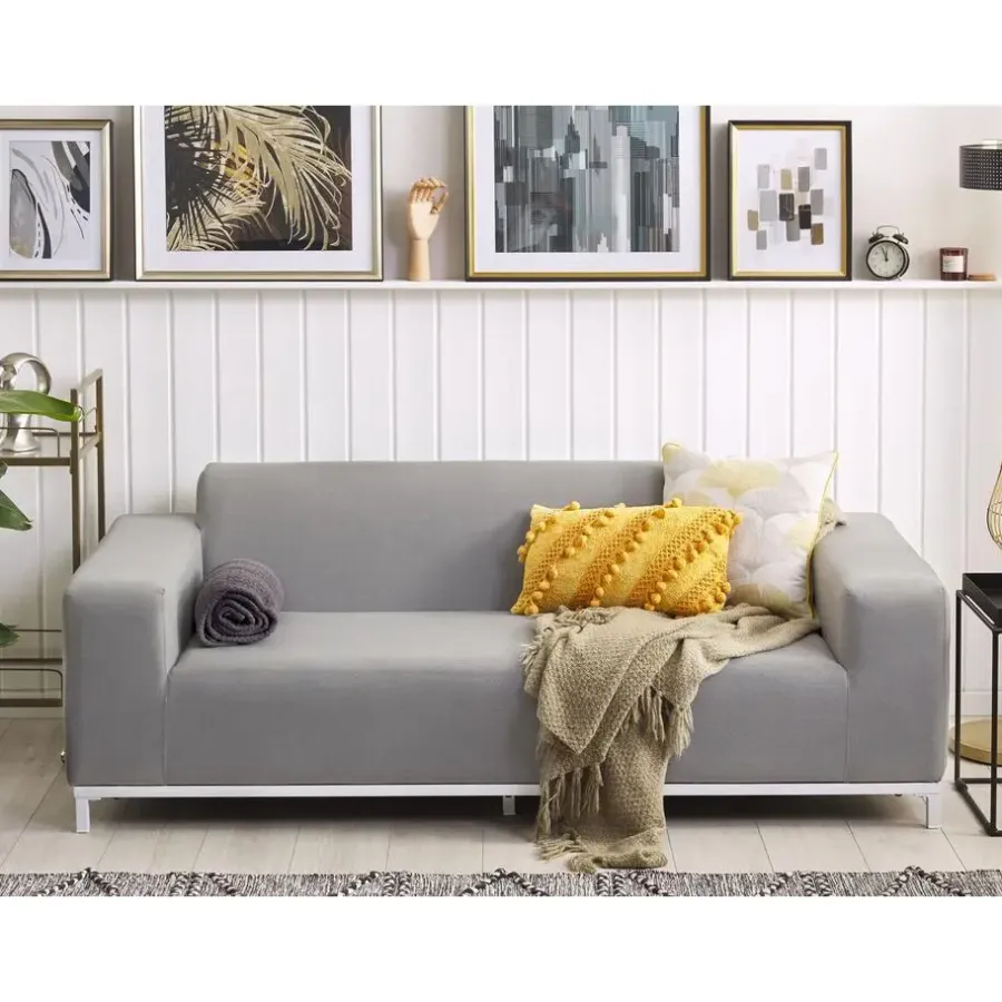 Beliani ROVIGO - Loungebank - Lichtgrijs - Polyester