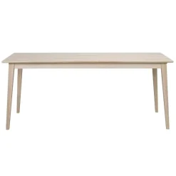 Houten Eettafels-Leen Bakker Rowico Home Filippa Houten Eettafel Verlengbaar 180 cm - Whitewash