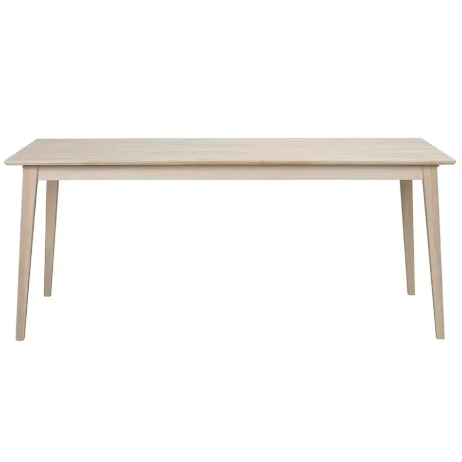 Houten Eettafels-Leen Bakker Rowico Home Filippa Houten Eettafel Verlengbaar 180 cm - Whitewash