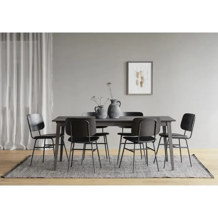 Leen Bakker Rowico Home Filippa Houten Eettafel Verlengbaar 180 cm - Donker Eiken