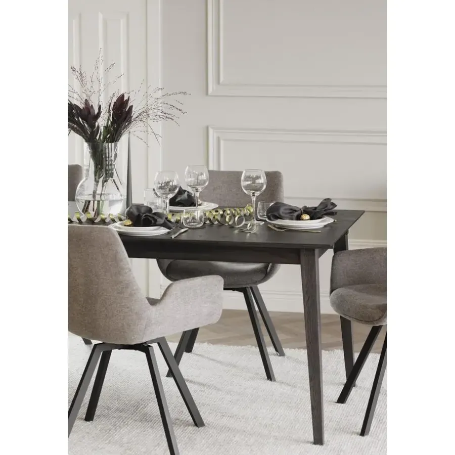 Leen Bakker Rowico Home Filippa Houten Eettafel Verlengbaar 180 cm - Donker Eiken