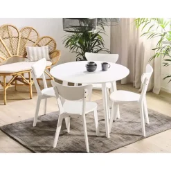 Beliani ROXBY - Eettafel - Wit - 100 x 100 cm - MDF