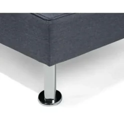 Beliani ROXEN - Slaapbank 3-zits - Donkergrijs - Polyester