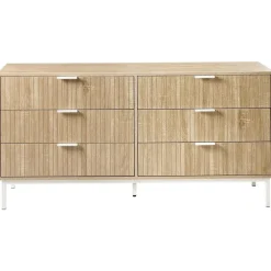 Ladekasten|Ladekasten-Leen Bakker ROYALLA - Ladekast met 6 lades - Lichtbruin - MDF