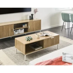 Leen Bakker ROYALLA - Salontafel - Lichtbruin - MDF