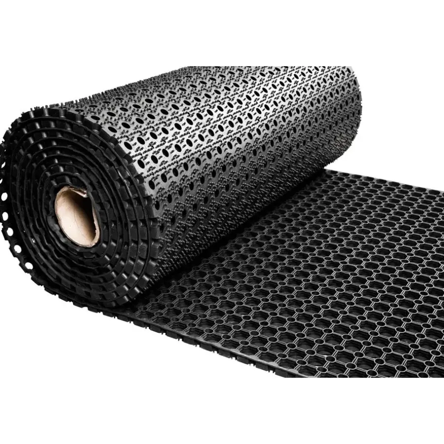 Deurmatten-Merkloos Rubber ringmat op rol - Dikte 23 mm - Breedte 150 cm - per 10 meter