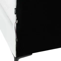Beliani RUBIAN - Bed met LED - Wit - 90 x 200 cm - Fluweel