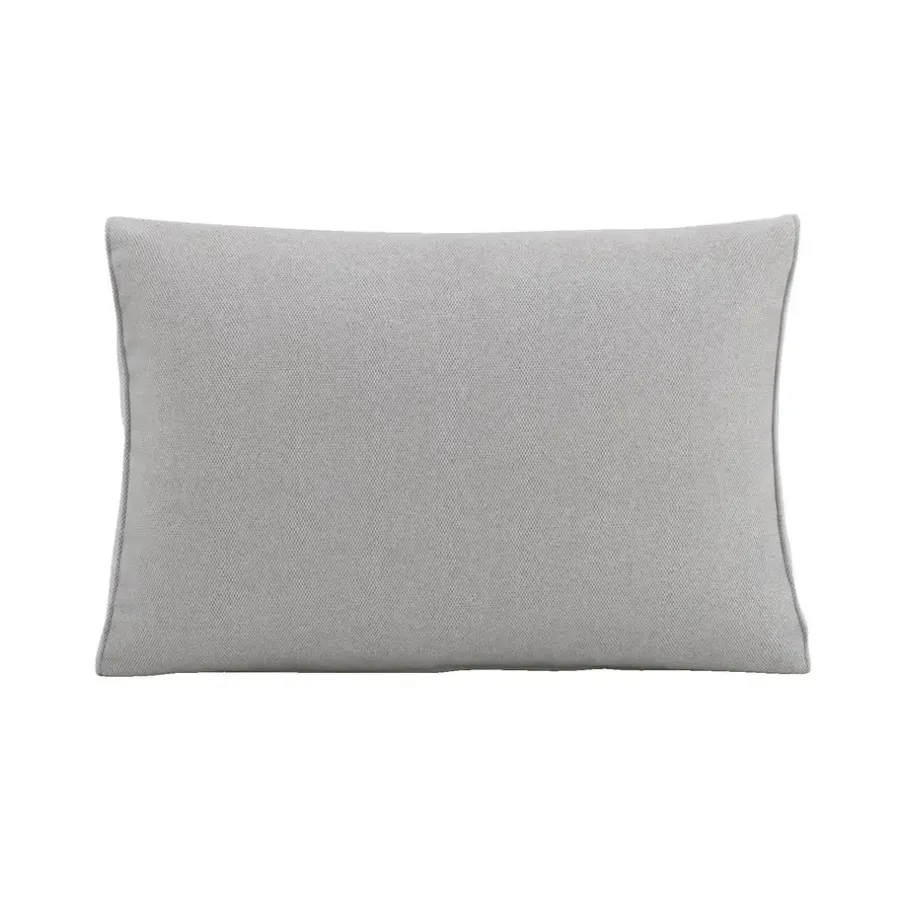 Loungekussens-Leen Bakker Rugkussen Orleáns - lichtgrijs - 60x43x12 cm