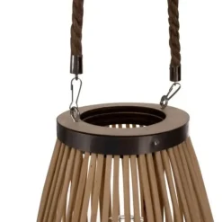 Kandelaars En Windlichten-Leen Bakker Ruhhy Lantaarn Rotan - bamboe - natuurlijke look - H40 cm