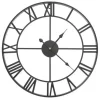 Merkloos Ruhhy Wandklok/muur klok Vintage - metaal - zwart - D47 cm - 3D