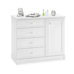 Ladekasten|Ladekasten-Leen Bakker Rustic commode ladekast wit meisjeskamer